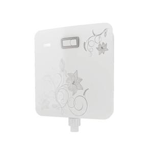 فلاش تانک رو کار صبا مدل اوشن سفید طرح دار کروم اطلس