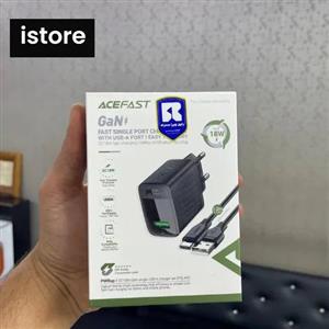 شارژر دیواری acefast fast GaN QC18w A90 همراه با کابل
