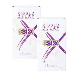 کاندوم سیکس مدل Ribbed Delay-N دو بسته 12 عددی