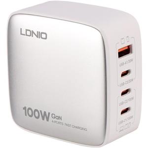 آداپتور شارژر چهار پورت 100وات الدینیو Ldnio Q408 GaN