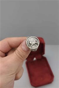 انگشتر شیر خورشید مدل 4 جنس استیل رنگ ثابت با ضمانت بازگشت وجه