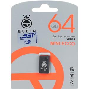 فلش 64GB USB2 Queen Mini Ecco نقره ای