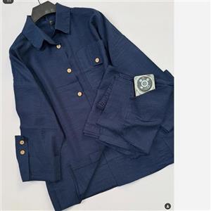 ست مانتو و شلوار زنانه جیب دار بابوس