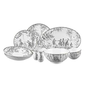 سرویس غذا خوری 28 پارچه 6 نفره گلد کیش مدل آدلیا GK646386