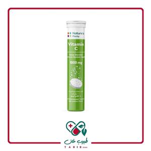 قرص جوشان ویتامین سی 1000 میلی گرم نیچرز پلنتی 20 عددی طعم لیمو/Natures Plenty Vitamin C 1000 mg 20 Effervescent Lemon flavor