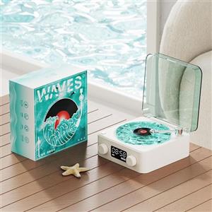 اسپیکر بلوتوثی قابل حمل طرح گرامافون مدل Waves