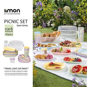 سرویس مسافرتی 42 پارچه 6 نفره لیمون