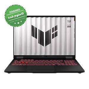 لپ تاپ ایسوس TUF Gaming A16 FA608UM نمایشگر ۱۶ اینچی، پردازنده Ryzen 7 260، گرافیک ۸ گیگابایت RTX 5060، رم ۲۴ گیگابایت، حافظه یک ترابایت SSD - کاستوم شده