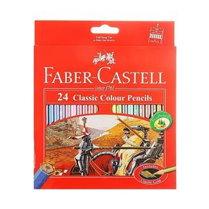 مداد رنگی 24 رنگ جعبه مقوایی فابرکاستل