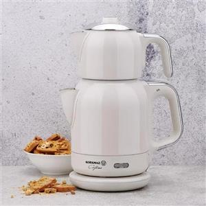 چای ساز قوری برقی چاییما وانیلی کروم A331 08 اورجینال KORKMAZ