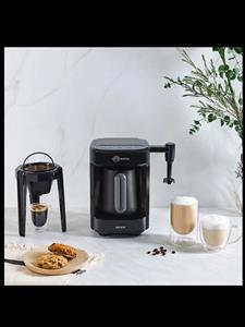 قهوه ترک ساز، کاپوچینو، لاته و فوم شیر ساز کاراجا اورجینال ترکیه ای مدل هاتیر باریستا رنگ خاکستری فضایی  Karaca Hatır Barista