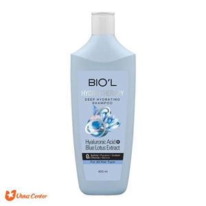 شامپو موی سر حاوی هیالورونیک اسید و عصاره گل لوتوس آبی بیول 400 میلی لیتر