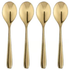 قاشق قهوه ایکیا مدل TILLAGD، رنگ برنجی، ۱۲ سانتی‌متر