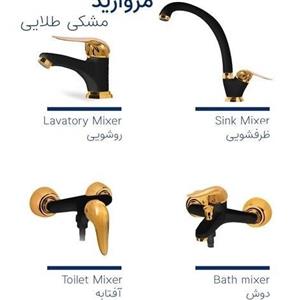 شیر توالتی مدل اردکی مشکی طلا