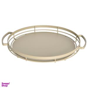 سینی گرد فلزی کرم بی وی کی کد 466130 کالکشن آیریس