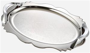 سینی استیل گلدار بیضی بزرگ نیوهوم کد: NH08-1904