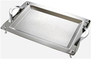 سینی استیل گلدار پایه دار بزرگ نیوهوم کد: NH08-1215P