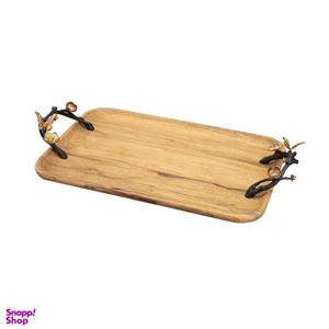 سینی مستطیل گلدکیش مدل باترفلای سایز بزرگ کد GK829812 (پس کرایه)