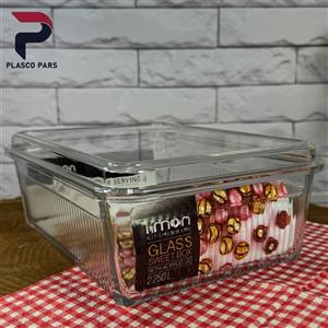 شکلات خوری مستطیل شیشه ای لیمون 
