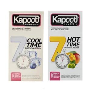 کاندوم تاخیری کاپوت مدل 7COOL TIME بسته 12 عددی به همراه کاندوم تاخیری کاپوت مدل 7HOT TIME بسته 12 عددی