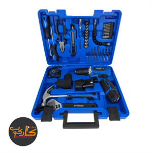 کیت دریل پیچ گوشتی شارژی ویوارکس 12 ولت 40 پارچه دو باتری مدل VR1240-CDK