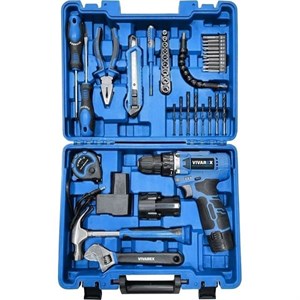 کیت دریل پیچ گوشتی شارژی ویوارکس 12 ولت 40 پارچه دو باتری مدل VR1240-CDK