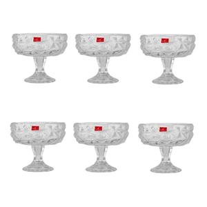 بستنی خوری بلینک مکس مدل پایه دار کد LZ1310-1 بسته شش عددی