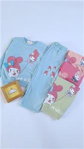 ست بلوز شلوار دخترانه ملودی پشت چاپ