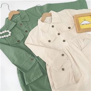 پیراهن دخترانه چهار جیب