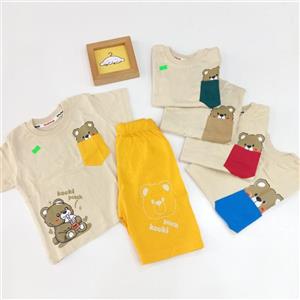 تیشرت شلوارک بچگانه خرس داخل جیب