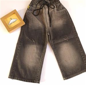 شلوار جین بگ ذغالی دخترانه و پسرانه 1077