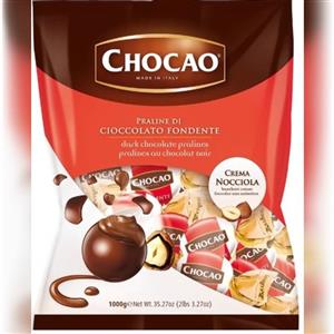 شکلات ایتالیایی پذیرایی فله CHOCAO CREMA NOCCIOLA پرالین شکلات تلخ با کرم فندق 500 گرم