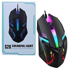 موس سیمدار گیمینگ RGB دار Colorfull Gaming mouse S28