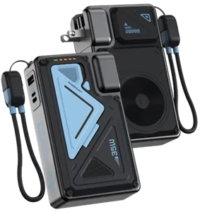 شارژر دیواری و پاوربانک ۲۰۰۰۰ میلی‌آمپر پاورولوژی مدل PPBMH104