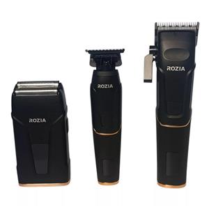 ماشین اصلاح موی سر و صورت شارژی روزیا پرو مدل HT9543 مجموعه 3 عددی