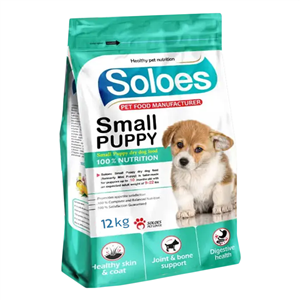 غذای خشک توله سگ نژادکوچک سولواس Soloes وزن 12kg