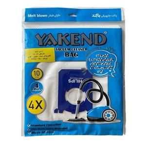پاکت جاروبرقی یاکند مدل P3-P4 کد 10 مناسب جاروبرقی فیلیپس و آ.ا.گ بسته 4 عددی