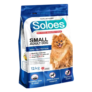 غذای خشک سگ بالغ نژادکوچک سولواس Soloes وزن 12kg