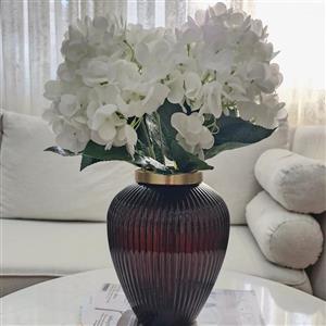 گل مصنوعی بوته آرتانزیا لمسی وارداتی رنگ سفید 