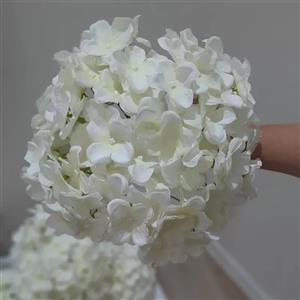 گل مصنوعی بوته آرتانزیا لمسی وارداتی رنگ سفید 