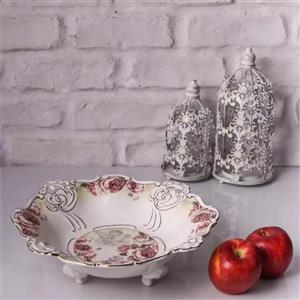پیش دستی میوه خوری لمونژ طرح فرشته و گل رز وارداتی