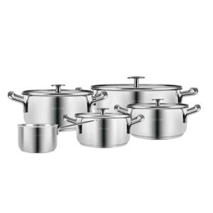 سرویس قابلمه و تابه استیل 9 پارچه کاراجا مدل Aris İnduksiyon