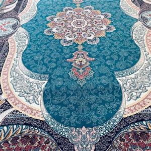 فرش ماشینی  700 شانه کویر زمینه آبی