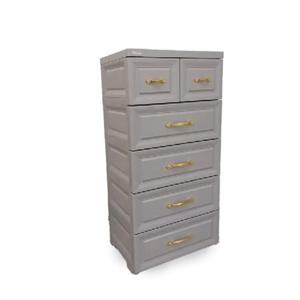 دراور ممتاز پلاستیک ۵ طبقه رنگ قهوه‌ای