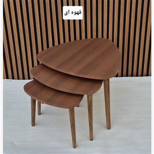 میز عسلی طرح مثلث 3 تیکه