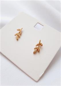 گوشواره میخی تکی خوشه - طلایی