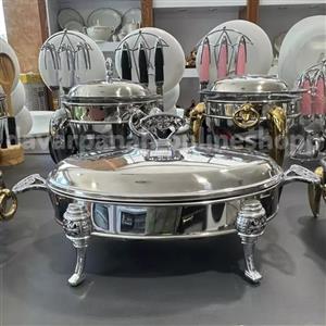 سوفله خوری بیضی بزرگ وارمر دار سیلور (پس کرایه)