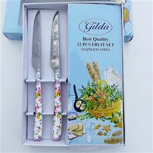 چاقو میوه خوری گیلدا مدل  هلالی کد 5 بسته 12 عددی 