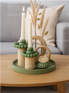 ست دکوری و تزیینی منزل | کرم سبز صدری