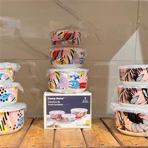 ظروف فریزری و فر و مایکرو 3 تیکه دنی هوم 